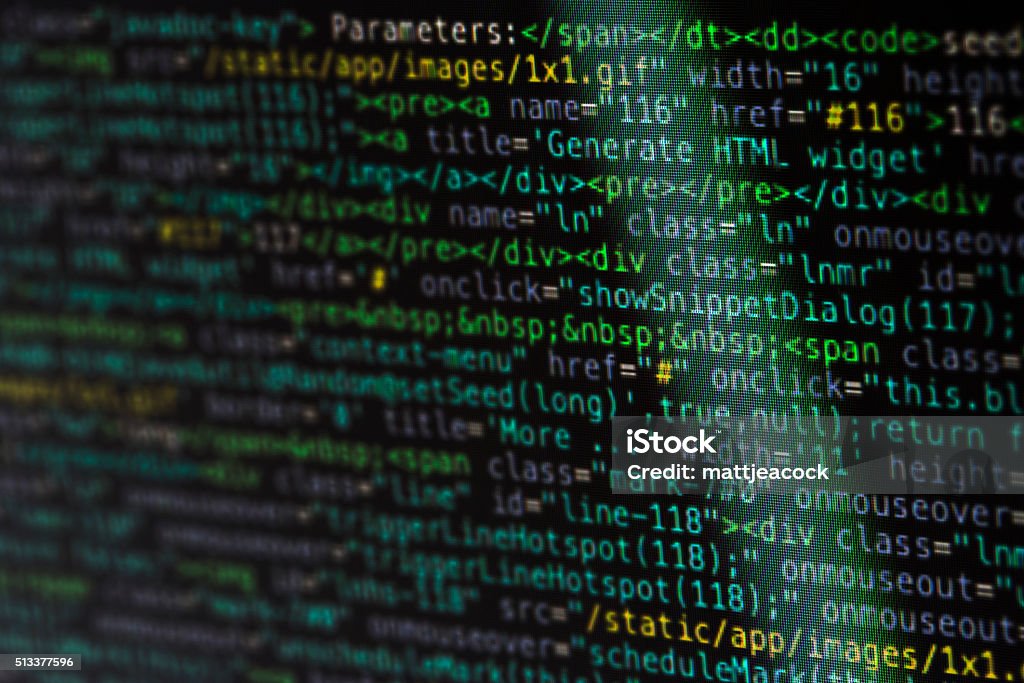 Digital Data Code Example Lines Of Digital Data Code Stock Illustration - Download Image Now ...