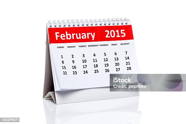 February 2015 Stock Photo - Download Image Now - 2015, Adhesive Note, Black Color