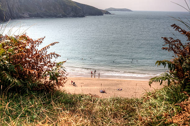 Remote Welsh beach and bay