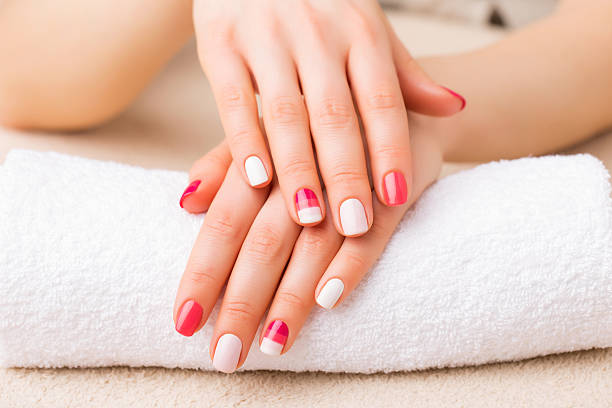 istock Woman showing her gel manicure 513380344