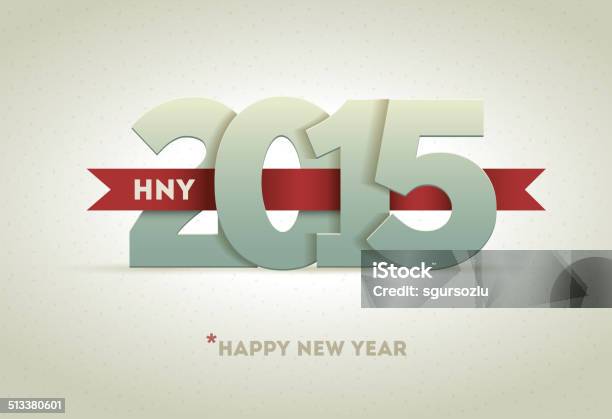 2015 Felice Anno Nuovo - Immagini vettoriali stock e altre immagini di 2015 - 2015, Arredamento, Bianco