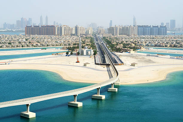istock View on Jumeirah Palm man-made island, Dubai, UAE 513381081