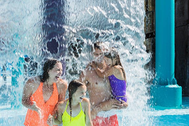 istock Family at water park 513381653