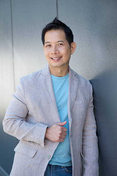 istock Attractive asian man smiling outdoors 513381745