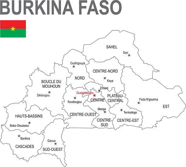 Vector illustration of Burkina Faso