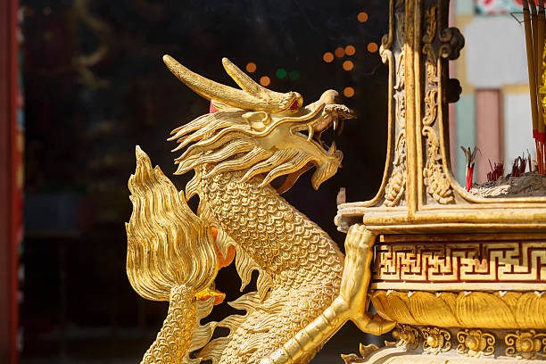 호경전 조각 - dragon china singapore temple 뉴스 사진 이미지