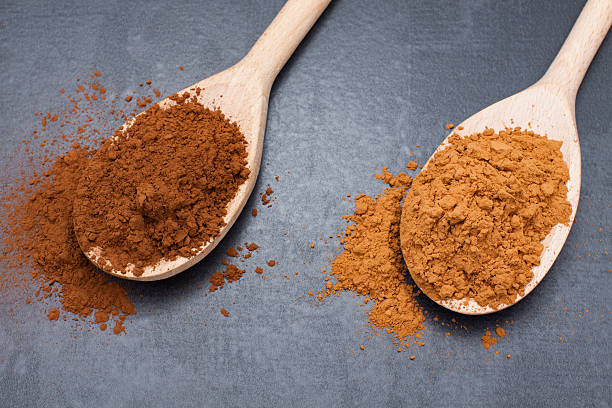 istock Cocoa and carob powder. 513384450