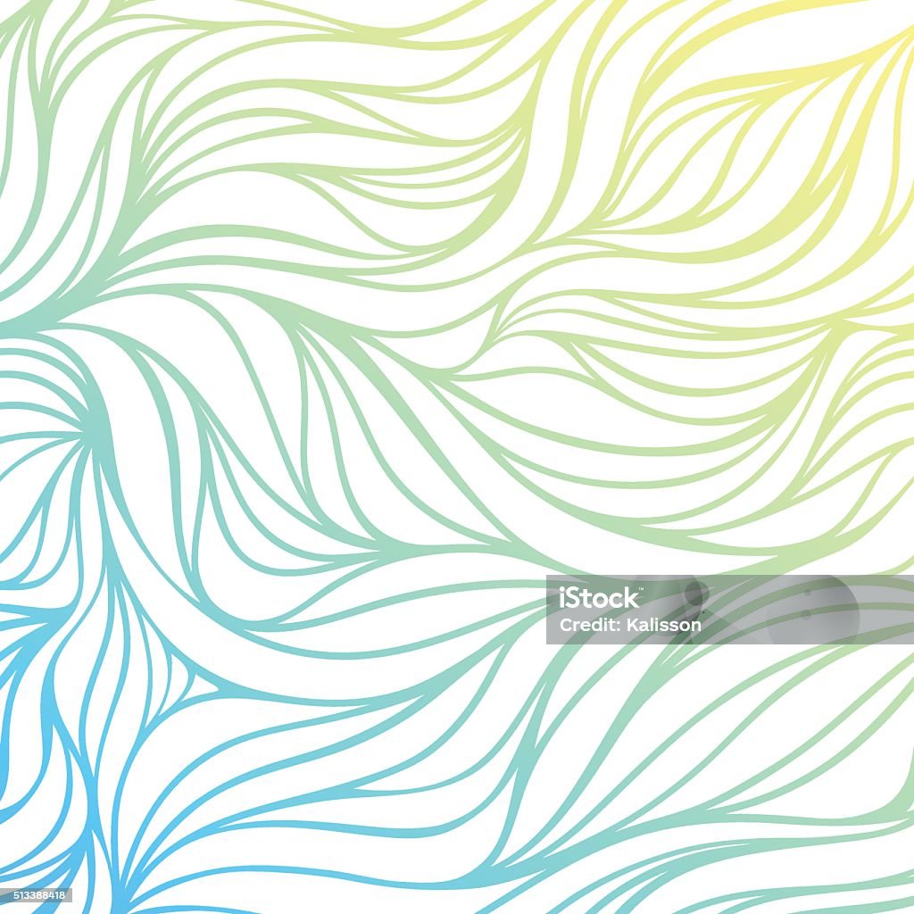 Vector color hand-drawing wave sea background. Vector color hand-drawing wave sea background. Blue abstract ocean texture. Pattern stock vector