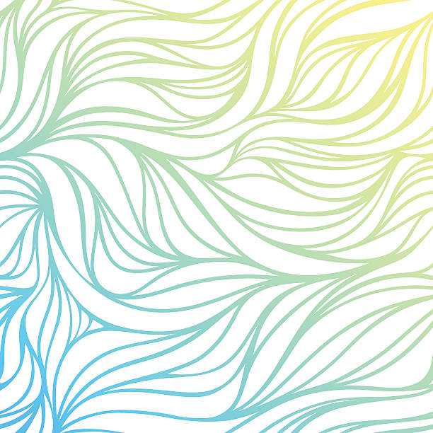Vector color hand-drawing wave sea background. Vector color hand-drawing wave sea background. Blue abstract ocean texture. doodle stock illustrations