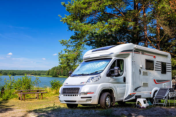 istock Holiday with motor home 513388652