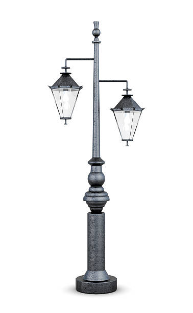 istock Street lamp isolated on white background. 3d rendering 513389344