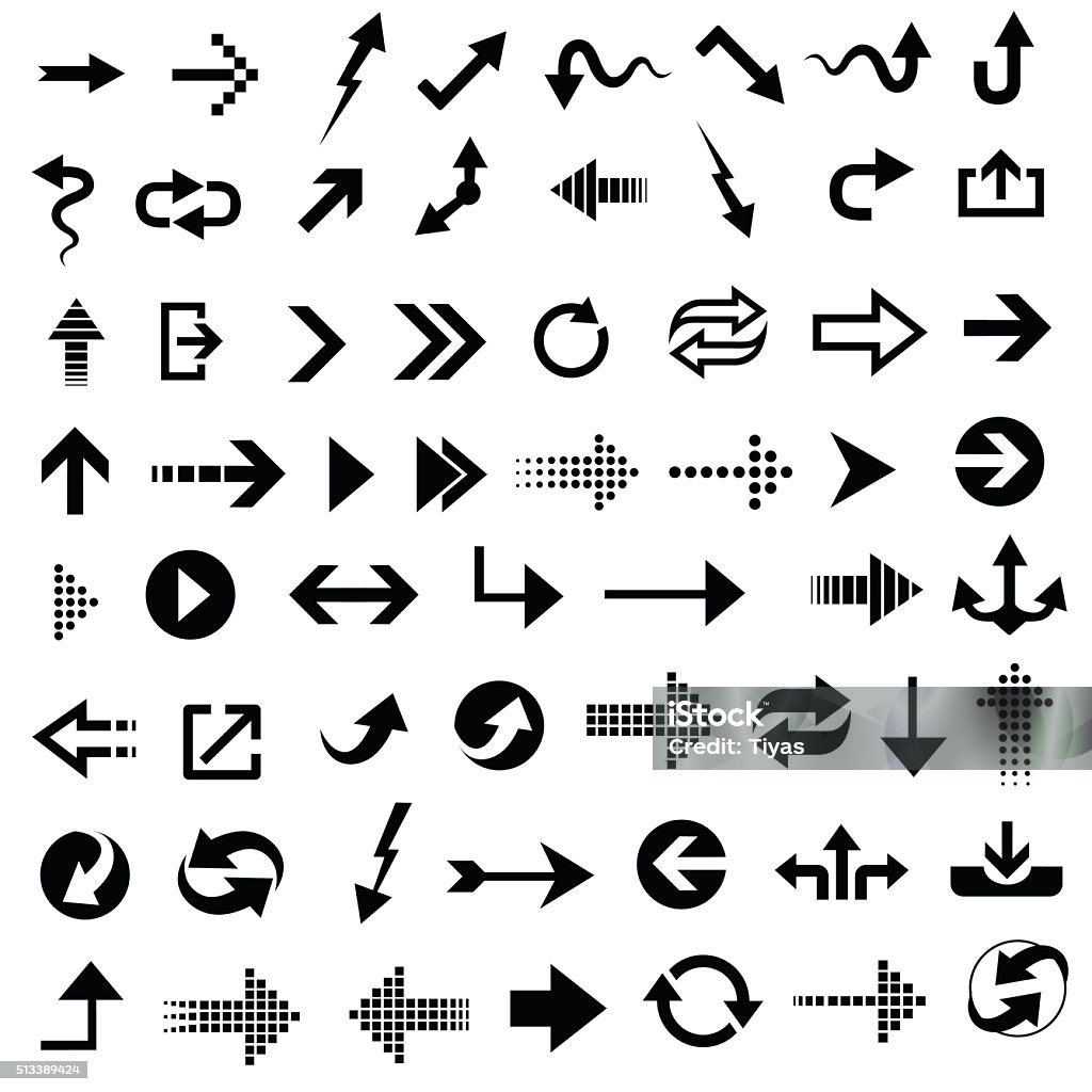 Arrow icon set - Illustration Expertise stock vector