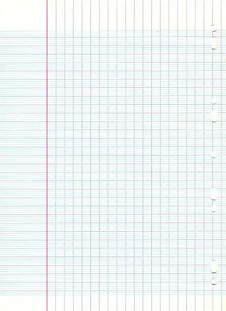 Lined school sheet of paper background