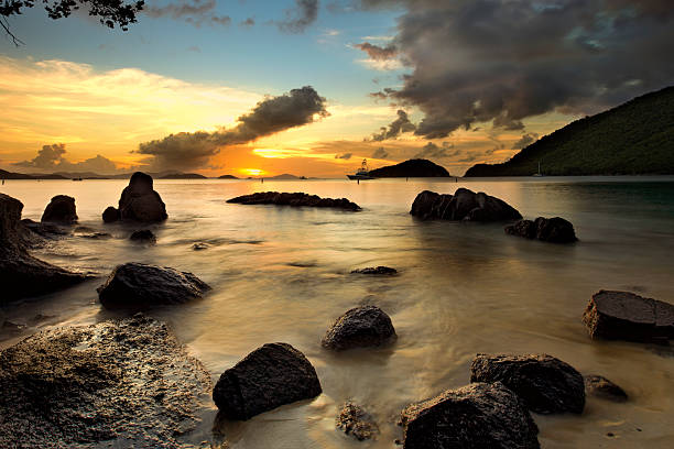 istock dramatic sunset at the beach in Francis Bay, St.John, USVI 513392629