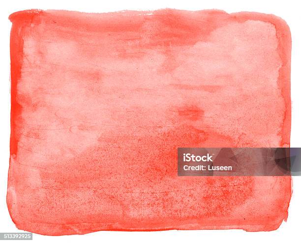 Light Vermillion Red Watercolor Background Painting Stock Illustration - Download Image Now
