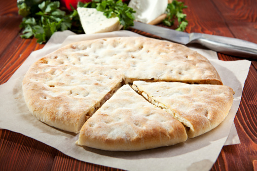 Ossetian Pie with Chicken and Mushrooms