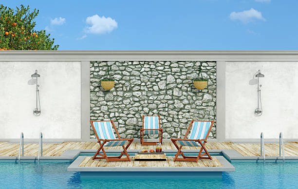 istock Relax in a garden with swimming pool 513394124