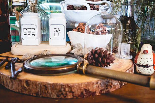 istock Home decoration on the wood table 513394148