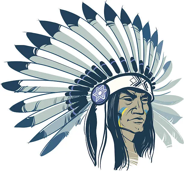 Vector illustration of Native American