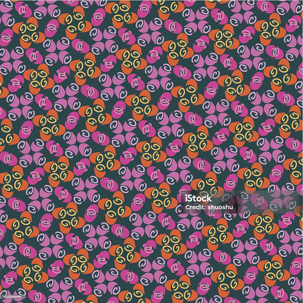 Patrón floral abstracto color de fondo - arte vectorial de Abstracto libre de derechos