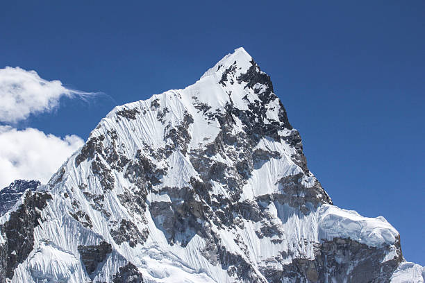 Nupttse, peak in the Himalayas, Nepal, Everest track, Spring 2012