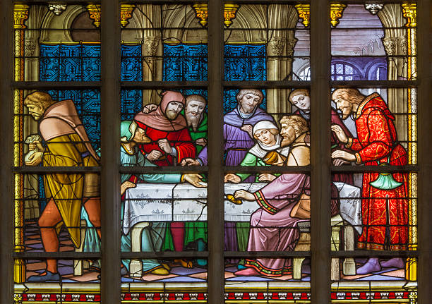 istock Brussels - Last Supper in the cathedral of st. Michael 513396909