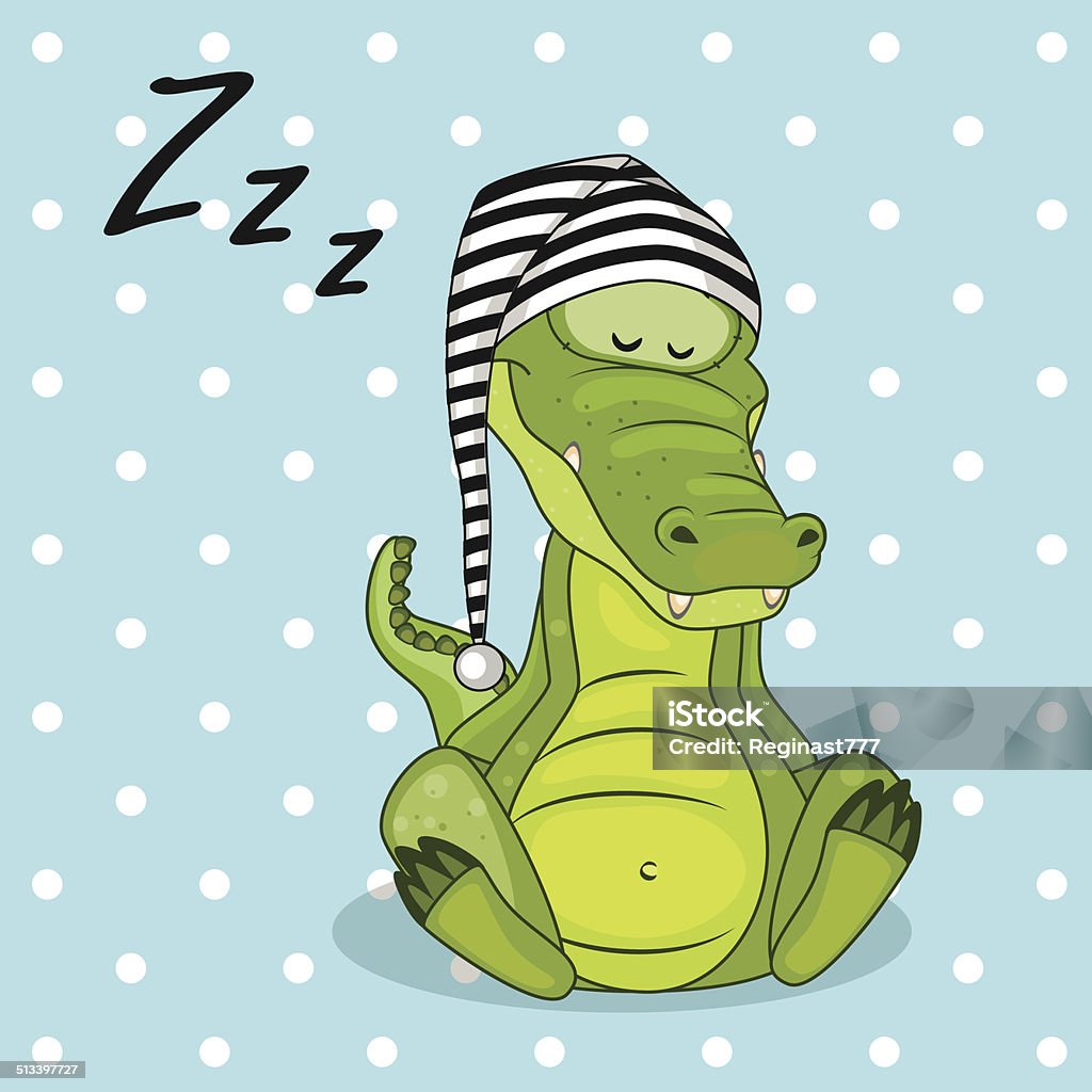 Sleeping Crocodile Stock Illustration - Download Image Now - Baby - Human  Age, Pajamas, Cartoon - iStock