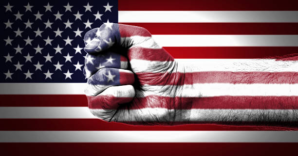 istock Fist Over Flag Of USA 513398317