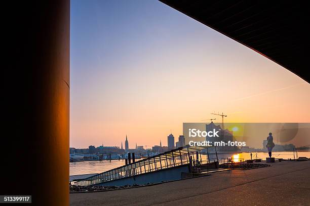 Early Morning In The Harbour Of Hamburg Stock Photo - Download Image Now - Sun, Sunlight, Hamburg - Germany