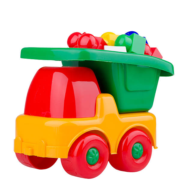 istock Funny toy car with building blocks 513414185