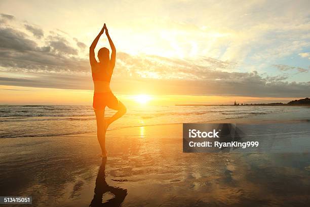 Yoga Stock Photo - Download Image Now - Adult, Balance, Beach