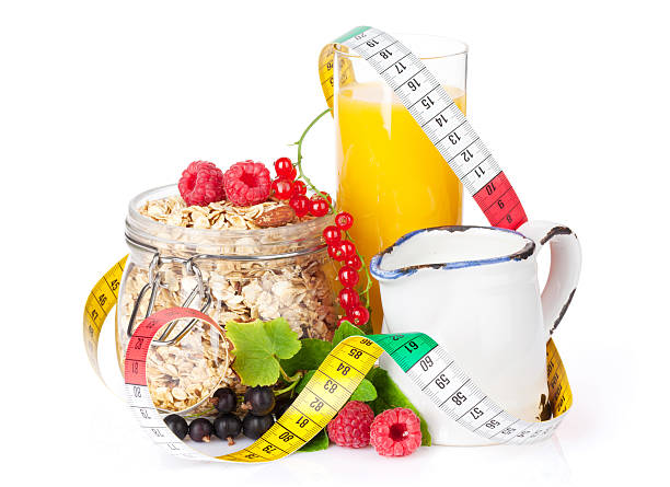 istock Healty breakfast with muesli, berries and orange juice 513415873