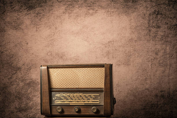 istock retro radio and old wallpaper the background 513415878