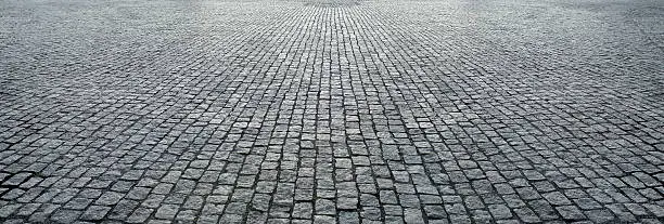 Photo of stone pavement in perspective