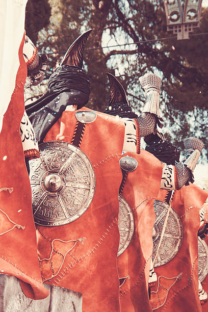 mouros e os cristãos festival alcoy, espanha - moorish - fotografias e filmes do acervo