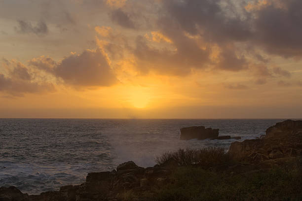 istock Fabulous sunset on the beach. Sea is stormy 513417236