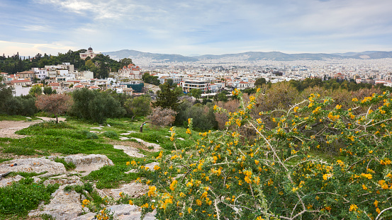 Athens cityscape from Filopappou Hill. Athens. Greece.