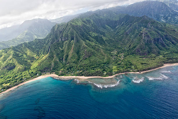 istock kauai napali coast aerial view from helicopter 513421497
