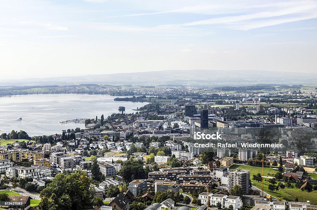 Zug City with Lake Zug City (Switzerland) with Lake. City Stock Photo