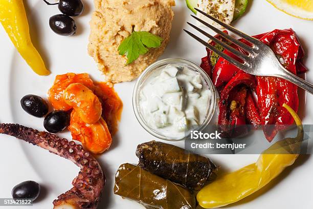 Greek Appetizers Stock Photo - Download Image Now - Dolma, Appetizer, Backgrounds
