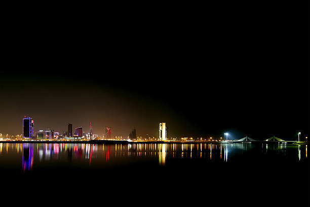 istock Broad view of Bahrain skyline and reflection 513423944
