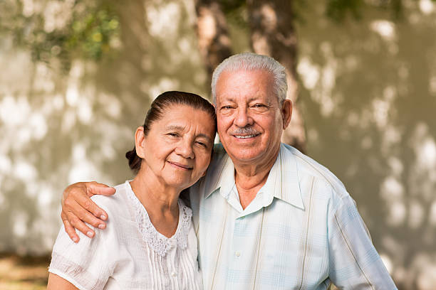 Portrait of senior couple stock photo