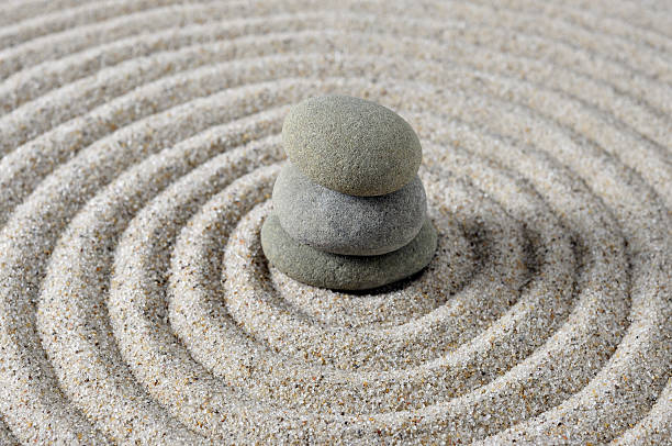 istock Center stacked Zen stones 513426132