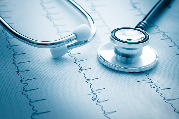Electrocardiograph Stethoscope and Electrocardiogram heart disease photos stock pictures, royalty-free photos & images