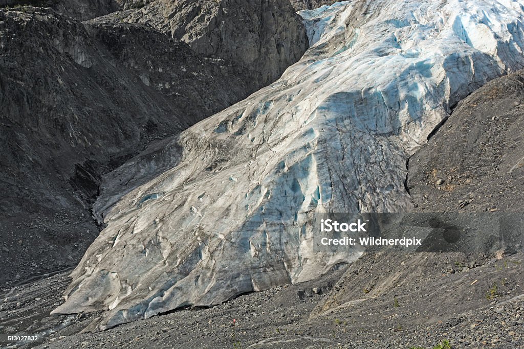 Toe of an Alpine Glacier Toe of the Exit Glacier near Seward, Alaska Alaska - US State Stock Photo