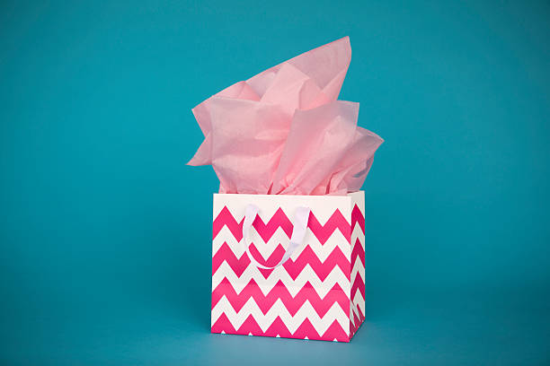 Gift bag with pink tissue paper