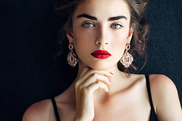 Studio shot of young beautiful woman