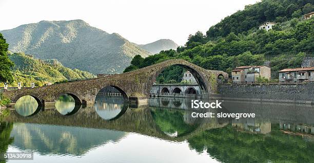 Devils Bridge Italy Stock Photo - Download Image Now - Lucca, Italy, Bridge - Built Structure
