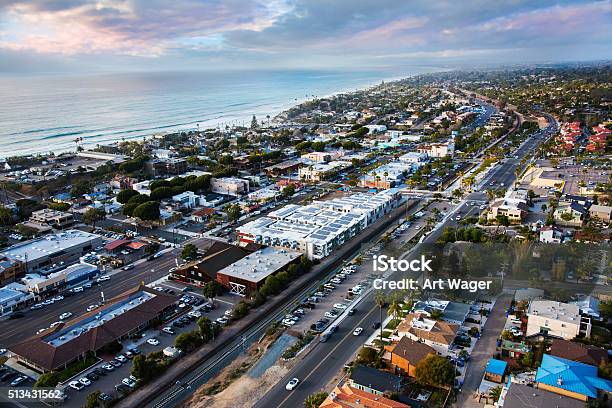 Aerial View Of Encinitas California San Diego Stock Photo - Download Image Now - Encinitas, California, Above