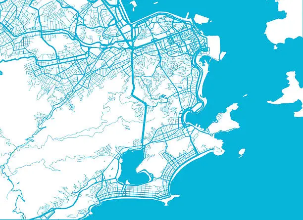 Vector illustration of Rio De Janeiro city map